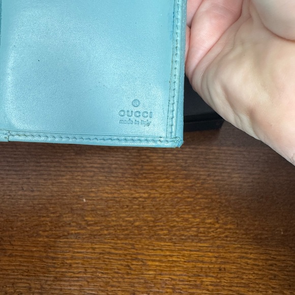 Gucci Robin’s Egg Blue Microguccissima Leather Jackie long wallet - Picture 15 of 16